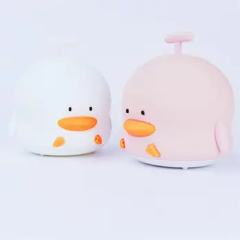 

Sound Control Night Light Bedside USB Charging Samll Duck Lamp Colorful LED Embryonic Bear Emotional Silicone Decor Night Lamp