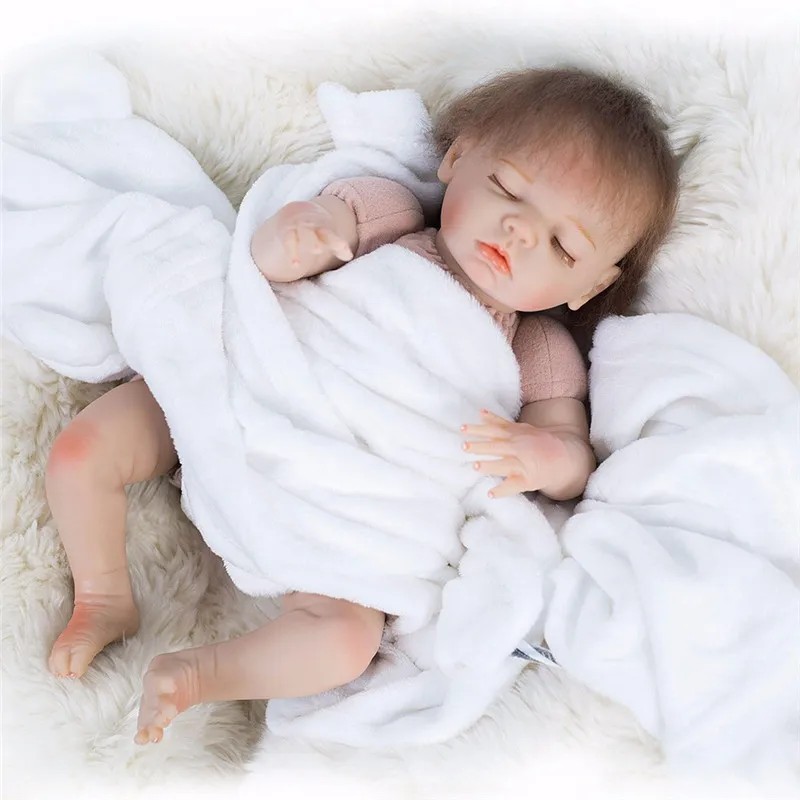 Реалистичная силиконовая кукла для новорожденных 45 см 18 дюймов boneca bebes Reborn|Куклы|