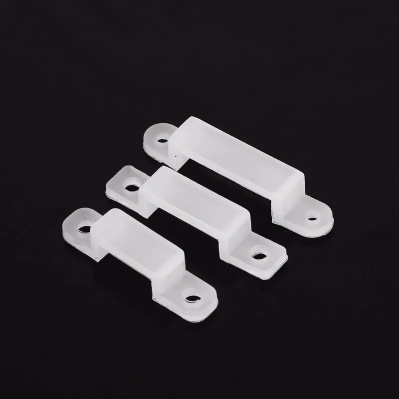 RGB LED Strip 10mm 14mm 17mm 10/20/50/100pcs Lot for 5050 Bracket Holders 3528 wholesale Silicone Fixer Clip Single Color