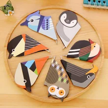 DHL 500 шт Kawaii Bird Мини магнитная закладка с синими чернилами Шариковая ручка Животные магнитная закладка канцелярские принадлежности Школьные принадлежности