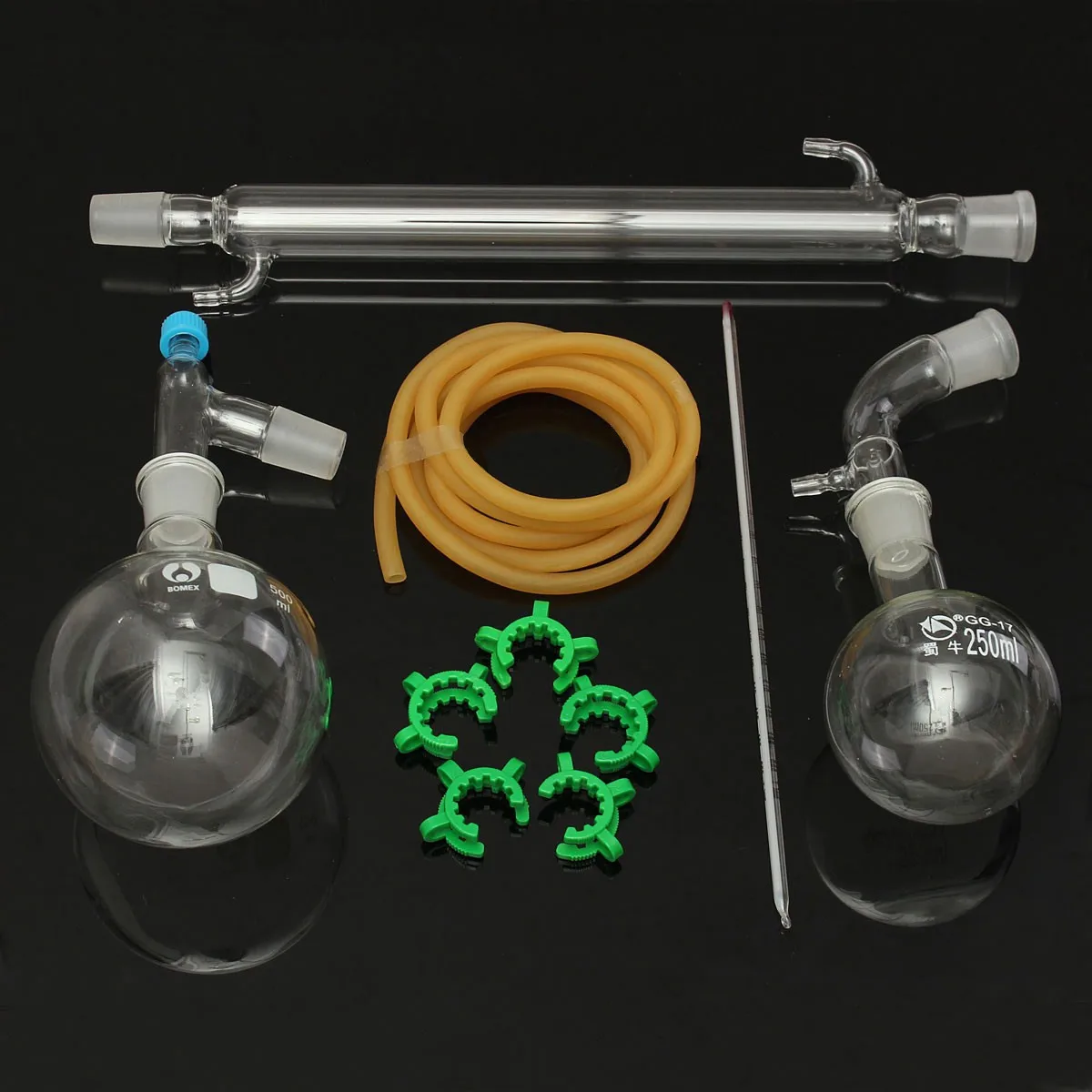 Аппарат для дистилляции лабораторной химии Набор стеклянной посуды аппарат