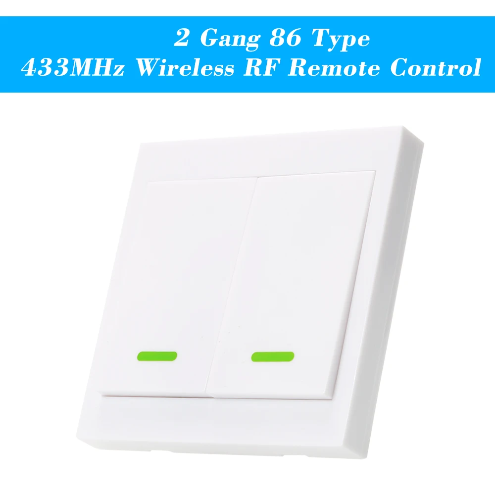 

eWeLink Push Button Wall Light Switch Remote Controller 1 Gang 86 Type ON/Off Switch Panel 433MHz Wireless RF Remote Control