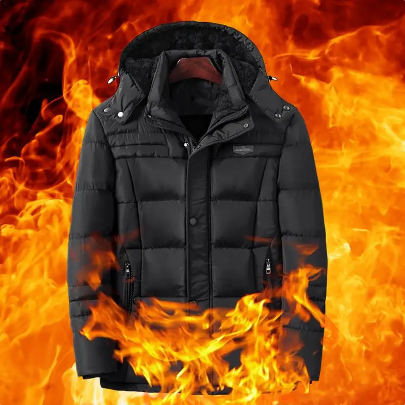 Мужское пальто с электрическим подогревом, зимнее длинное пальто с электрическим подогревом, смарт-куртка с подогревом и зарядкой от usb, пальто с электрическим подогревом