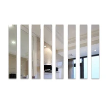 

10PCS Acrylic Rectangle Decorative Mirror Wall Stickers Home Decor Living Room DIY Furniture Mirror Effect Wall Decor Bathroom
