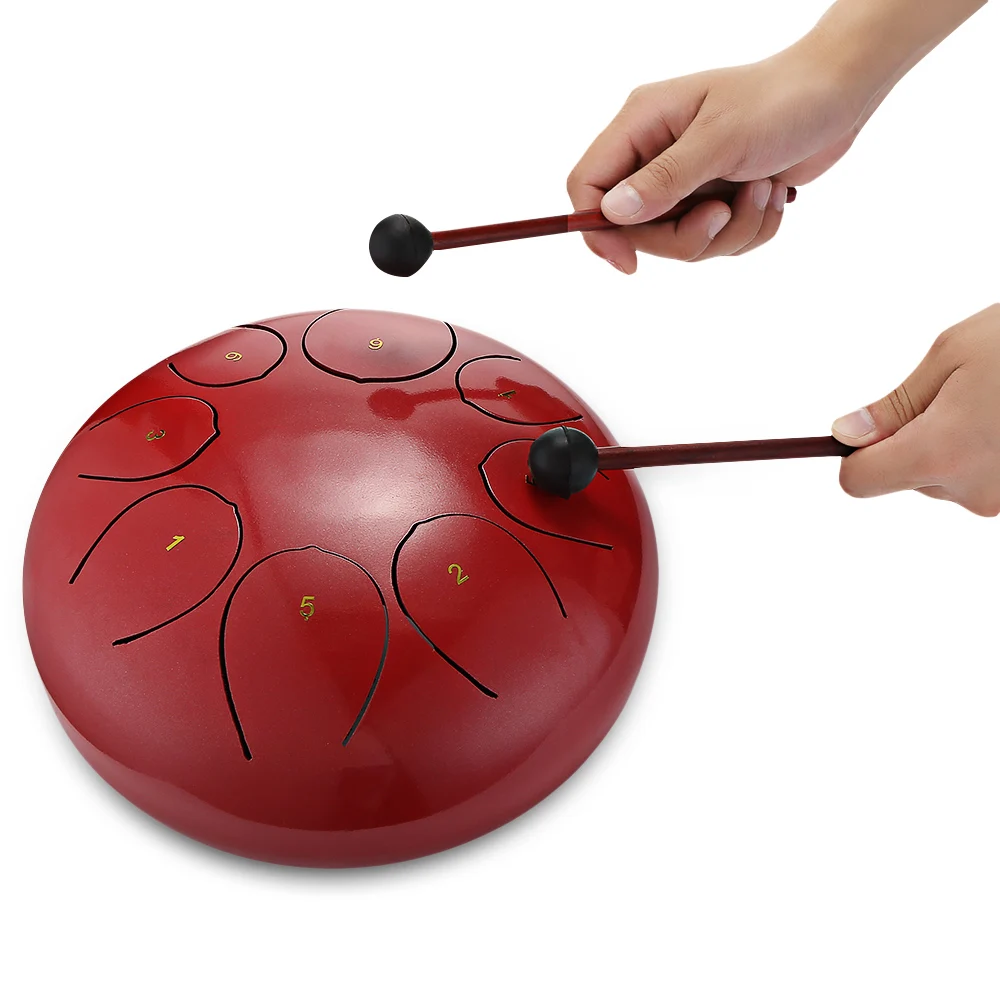 

10 inch Steel Tongue Drum Percussion Hand Instrument with Padded Bag