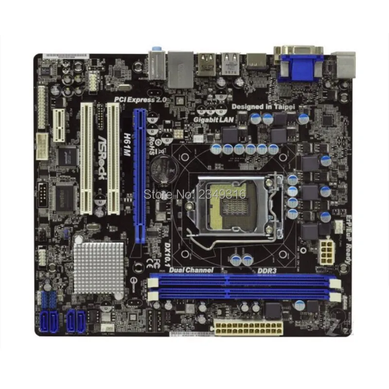 

For ASRock H61M Desktop Board H61 Slot LGA1155 DDR3 Motherboard SATA2 USB2.0 Support I3 I5 I7