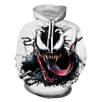 

Jumeast Brand 3D Print Spiderman Venom Hoodies Short Sleeve Villain Skull Women/Men Casual Harajuku Sweatshirts Sport Pullover