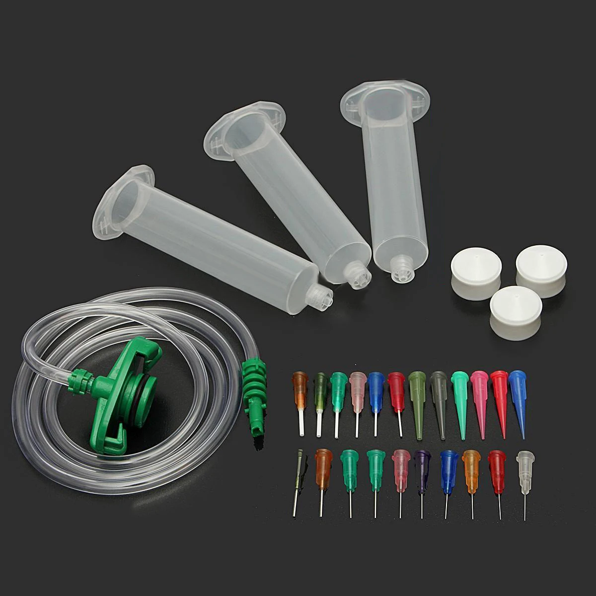 

30CC Dispenser Solder Paste Adhesive Glue Syringe Dispensing Needle Tip Kit Tool accessories