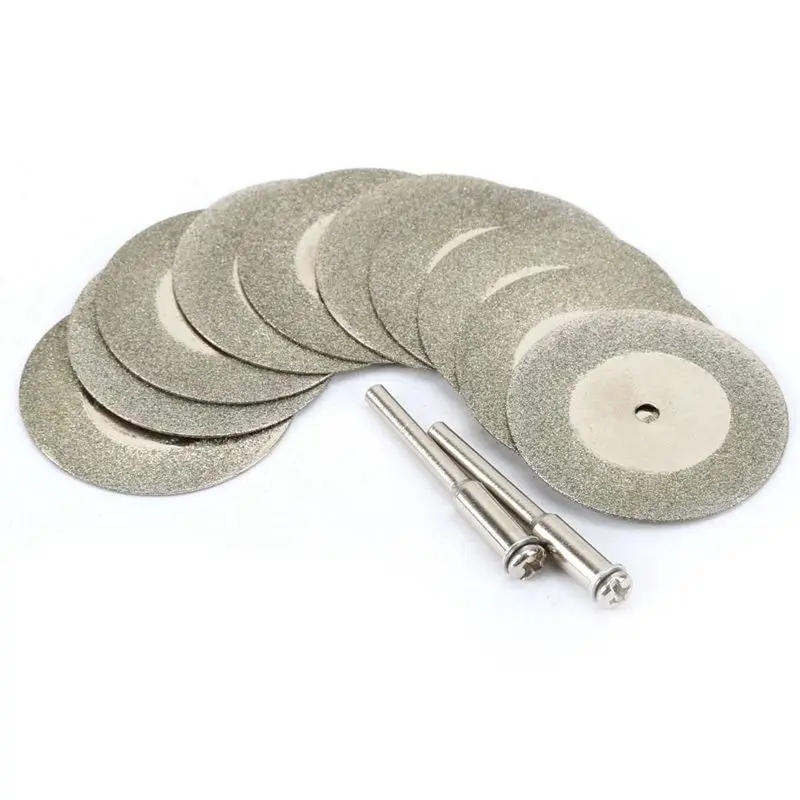 

12pcs Accessories 35mm Diamond Cutting Disc for Metal Grinding Wheel Disc Mini Circular Saw for Drill Rotary Tool for Gem stone