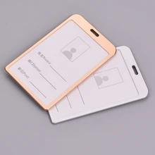 1 шт. алюминиевый сплав держатель для карт визитная карточка ID бейдж держатель вертикальный металлический ID Бизнес чехол