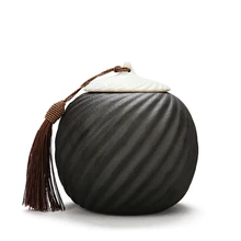 Китайский контейнеры для чая керамика герметичные майки черный необожженная глина хранения jar Pu'er Улун упаковочная коробка для чая чай caddy Канистра