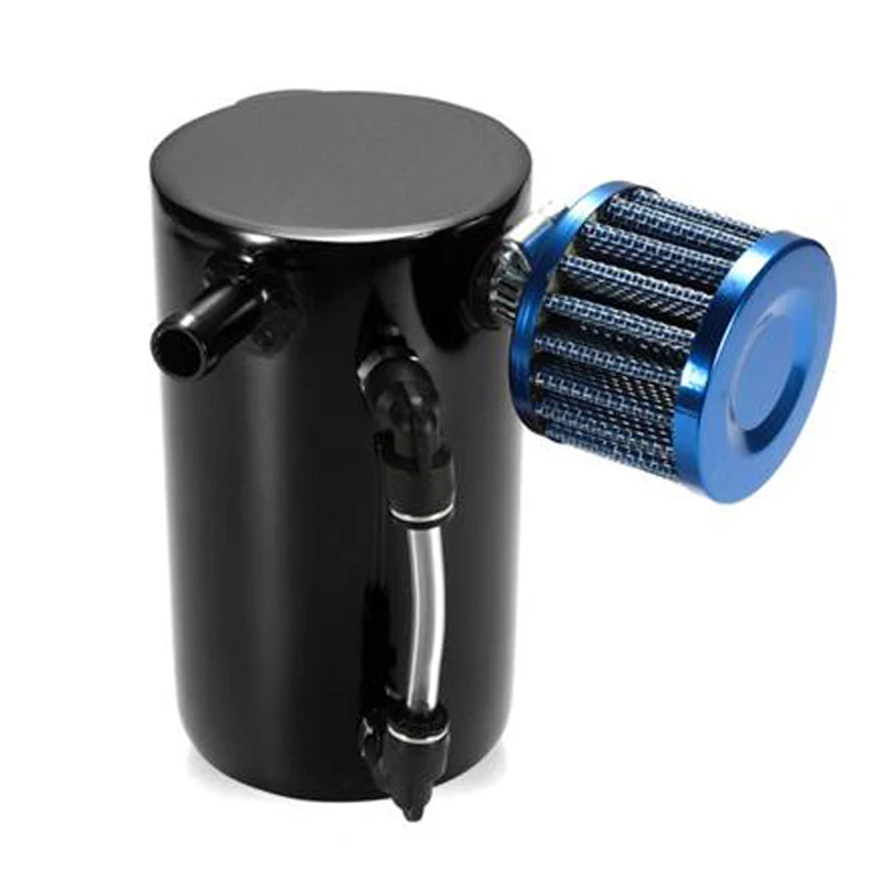 

Engine Barb Oil Catch Tank Can Reservoir Breather Filter Baffled Universal 0.5L