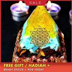 AURAREIKI Orgonite Rune High Frequency Energy Pyramid Aogen Chakra Crystal Decorations Bringing Fortune To Bring Good Luck Gift AURAREIKI Orgonite Rune High Frequency Energy Pyramid Aogen Chakra Crystal Decorations Bringing Fortune To Bring Good Luck Gift