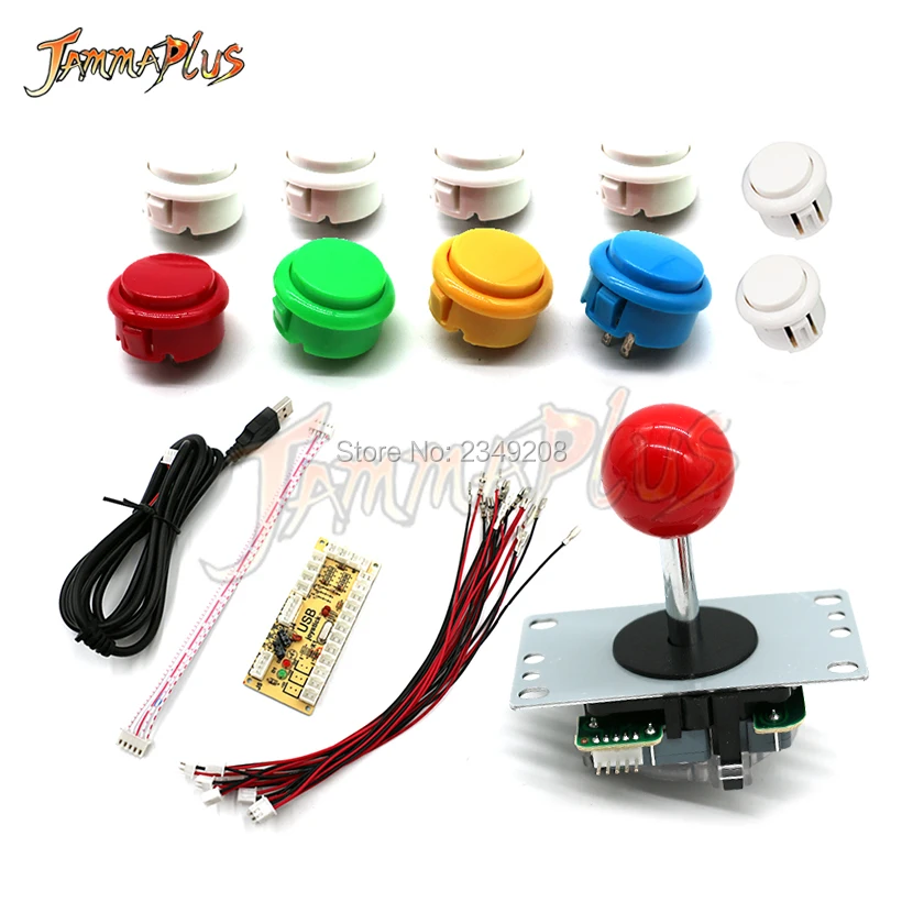 

Arcade Game DIY Parts kit for PC /Raspberry Pi with Copy SANWA Joystick 8x 30MM and 2x 24MM Buttons MAME Arcade Machine