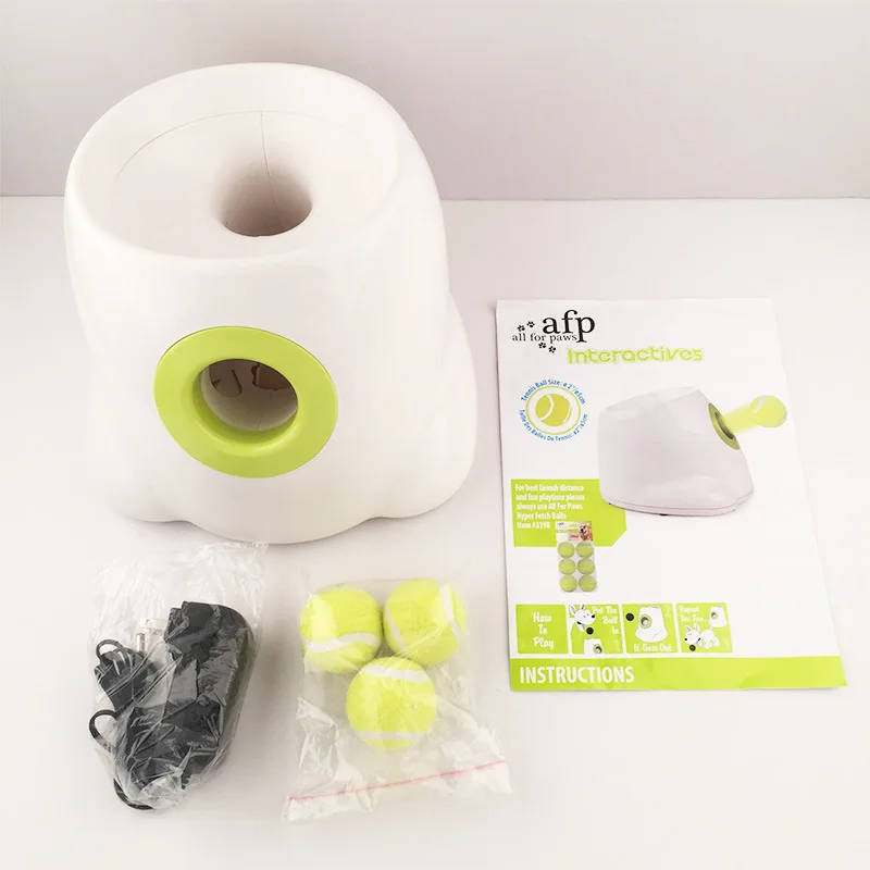

Hot Pet Dogs Toys Tennis Ball Automatic Launcher Throwing Mmachine Pet Ball Throw Device Dog Trainer Toy Chucker with 3 balls