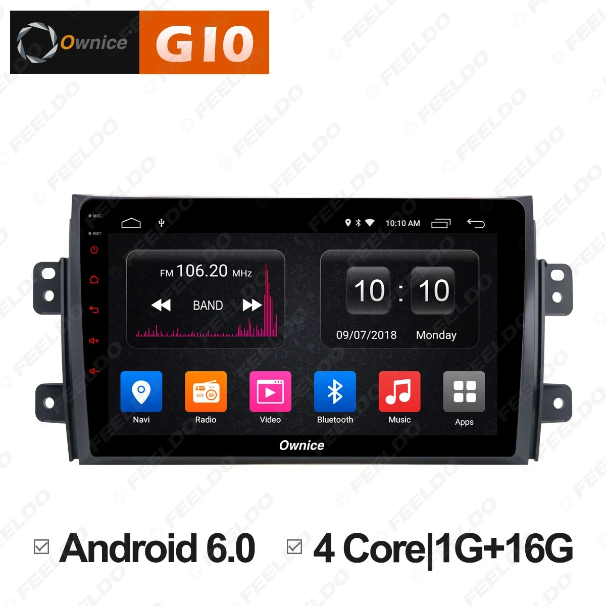 

FEELDO9" 2.5D Nano IPS Screen Android 6.0 Octa Core/DDR3 2G/32G/4G LTE Car Media Player With GPS/FM For Suzuki SX4 2006 - 2016