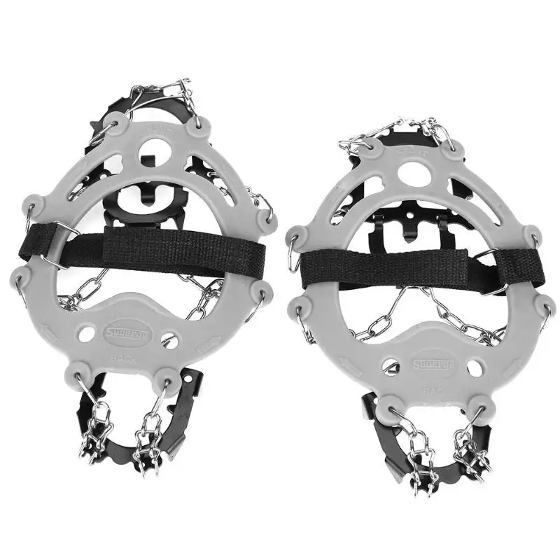 

2pcs 12-Teeth Crampon Sports Anti-Slip Ice Gripper Cleats Shoe Boot Grips Crampon for Hiking Climbing