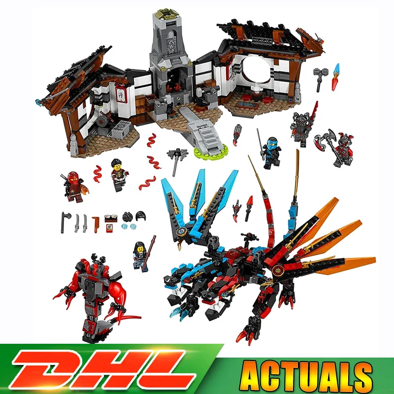 

2018 Toy Compatible LegoINGlys 70627 Blocks Bricks Ninja Dragon's Forge Model Building Kits Toys for Children Christmas Gifts