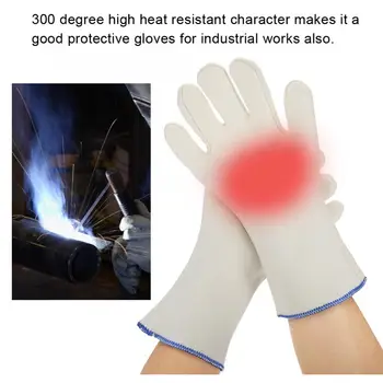 

Pro 300 Degree Industrial Heat Insulating Fire High Heat Resistant Gloves Protective Gloves Industrial Works Also for Jeweler b