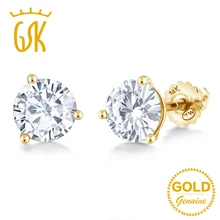 Forever Classic 1,60 cttw росы искусственный Муассанит мартини Шпильки 14K желтое золото