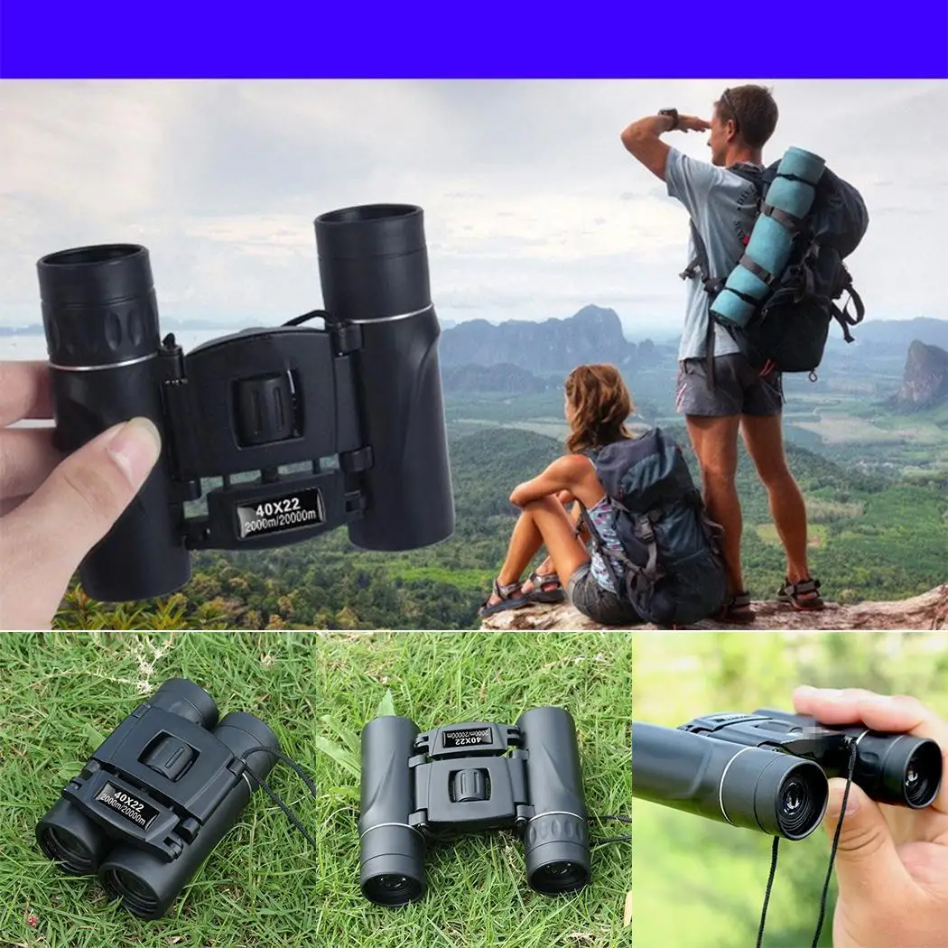 40x22 المحمولة مزدوجة اسطوانة الهواء الطلق 1.5 سنتيمتر التكبير العين للرؤية الليلية ، تلسكوب مرات 2.2 سنتيمتر مناظير