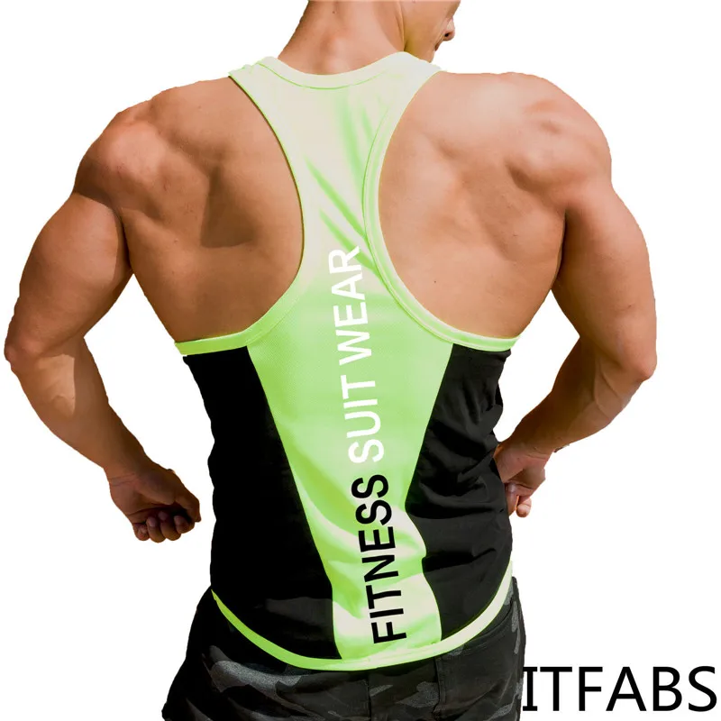 

Fashion Casual Loose Letter Print Gym Quick Dry Vest Sports Breathable Clothing Slim Fit Running T-shirts Clothes
