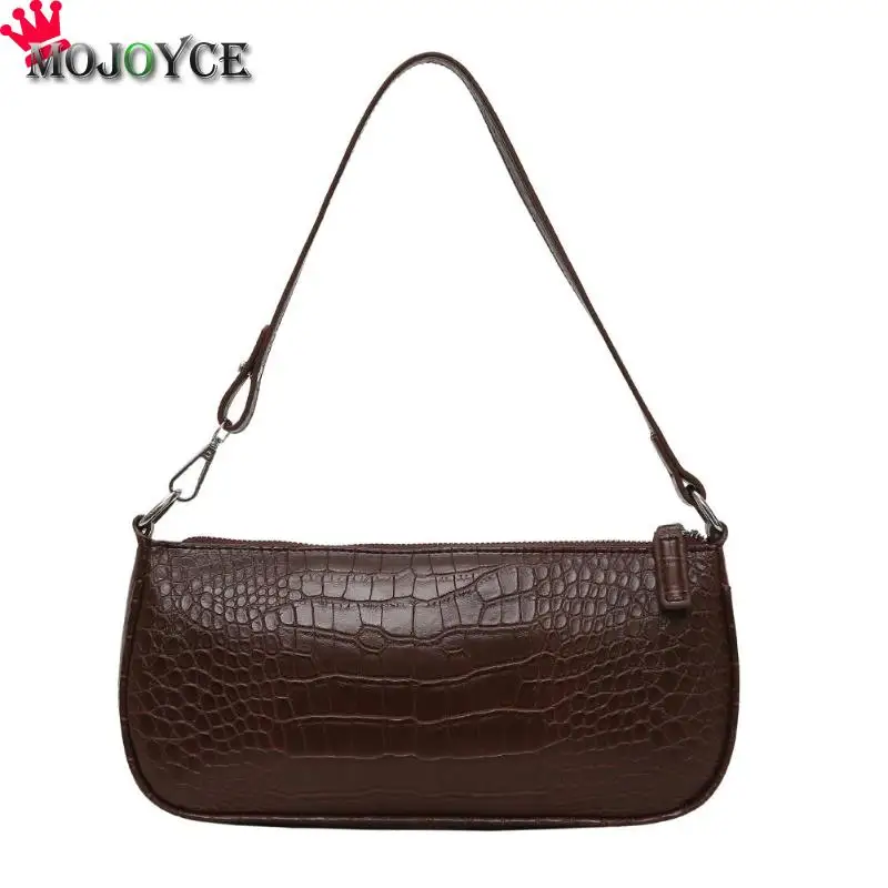 خمر التمساح نمط أكياس Crossbody للنساء عارضة البسيطة الحلوى اللون حقيبة ساعي للفتيات رفرف بو الجلود حقائب كتف