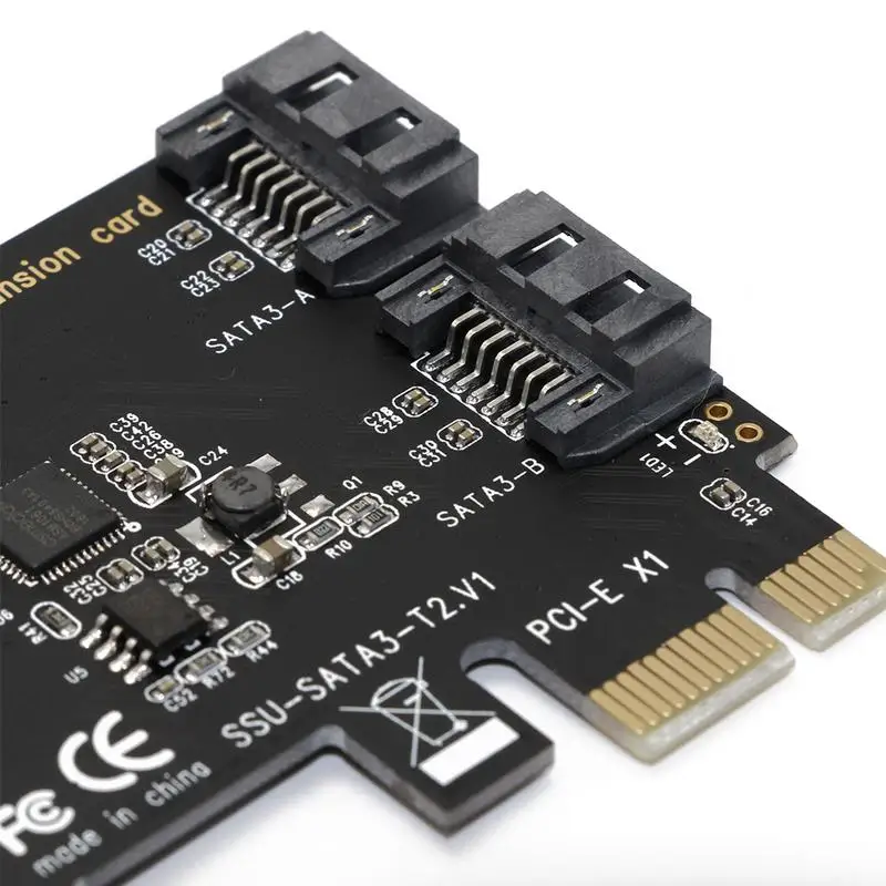 Desktop For All Pci-e Sockets Sata3.0 Expansion Card Adapter Card Hard Drive Expansion Card 2*Sata Interface 6gb Interface
