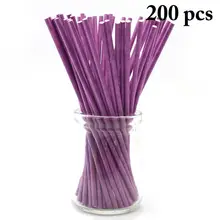 200 шт Красочный леденец палочки для леденцов торт Поп палочки для леденцов леденец Конфеты шоколадный сахар палка инструмент