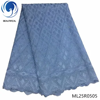 

BEAUTIFICAL swiss lace material sewing cotton lace nigerian lace fabrics 2019 high quality 5yards/lot fabric wholesale ML25R05
