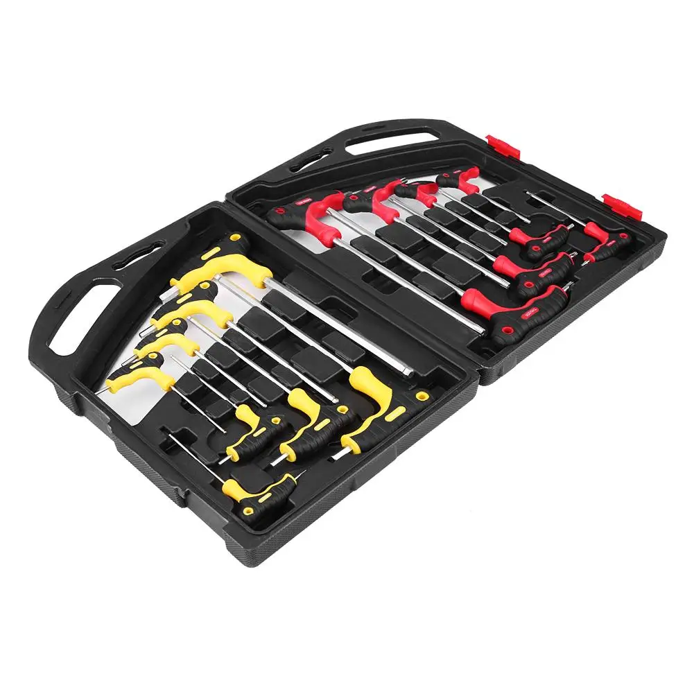 16 pcs T-Handle T-Star Screwdriver Set Internal Hexagon Torx
