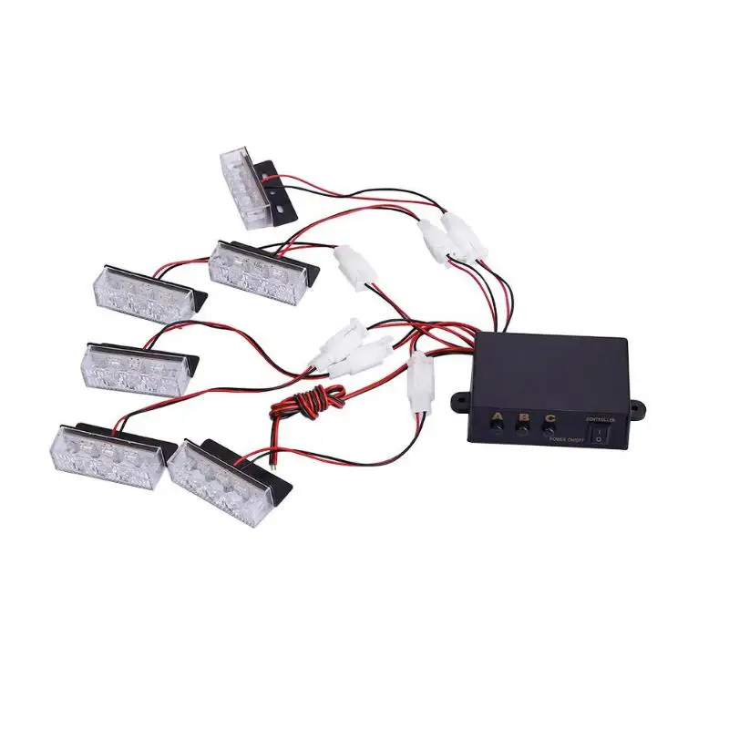 Kopen Goedkoop Auto 12 V 6 Amber LED Knippert Grill Lights Bar Flitsers