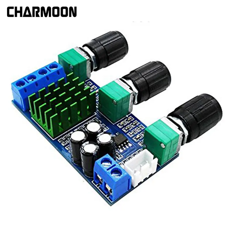 TPA3116D2 DC 12V 24V 80W x 2 Dual channel Digital Audio amplifier Board Treble Bass Regulating Preset Pre amplifier Board TPA3116D2 DC 12V 24V 80W x 2 Dual channel Digital Audio amplifier Board Treble Bass Regulating Preset Pre amplifier Board