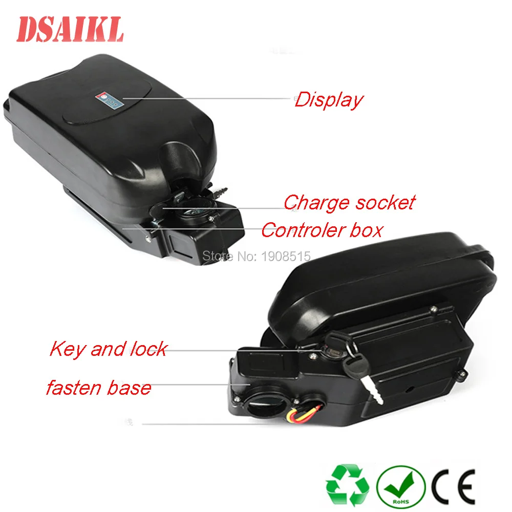 

EU US NO TAX fro g ebike battery pack 250W 24V 20Ah li-ion battery pack with 29.4V 4A charger