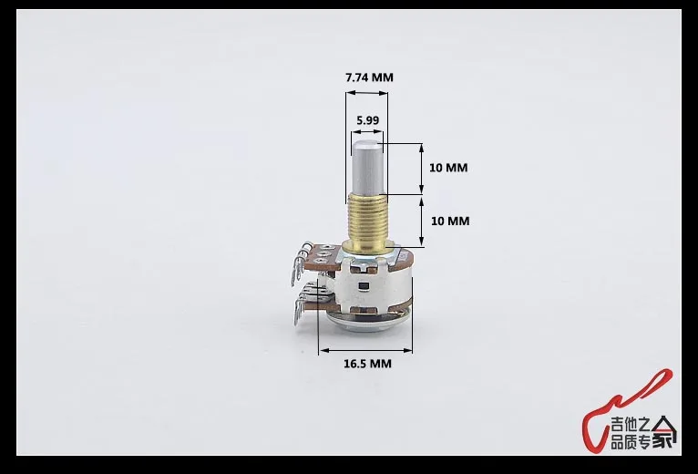 Guitar Potentiometer 1 Piece MN250K/MN500K Brass Bushing Solid Shaft Dual Blend Balance Potentiometer(POT) With Center Detent MADE IN KOREA