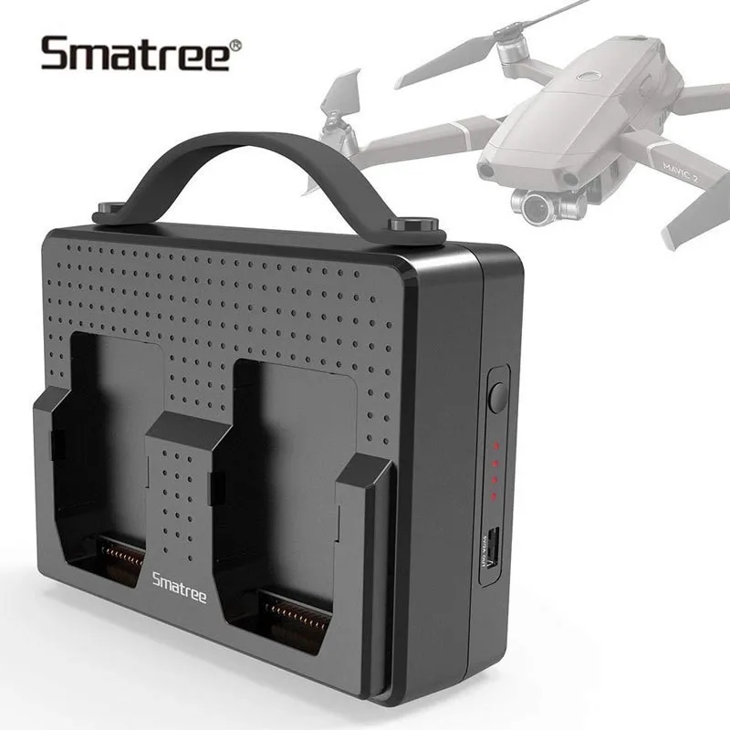 

Smatree Portable Batteries For DJI Mavic 2 Pro Charging Station Compatible Charge Two Mavic 2 Zoom Batteries Simultaneous