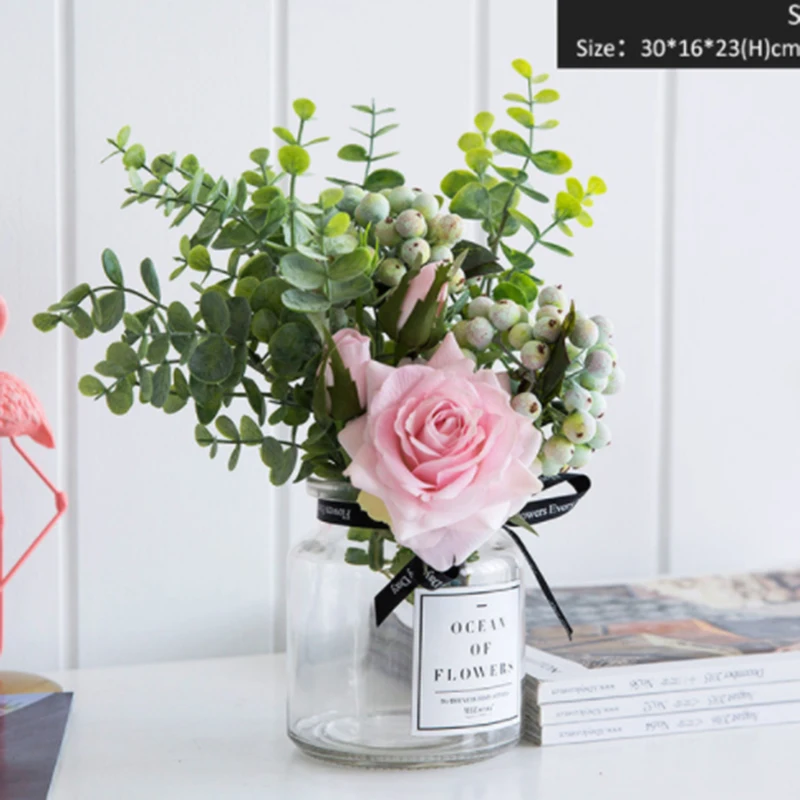 Rose Artificial Flowers for Wedding Fake Flowers Home Decor Artificial Flower Bouquet Wedding Table Home Garden Party Decoration Rose Artificial Flowers for Wedding Fake Flowers Home Decor Artificial Flower Bouquet Wedding Table Home Garden Party Decoration