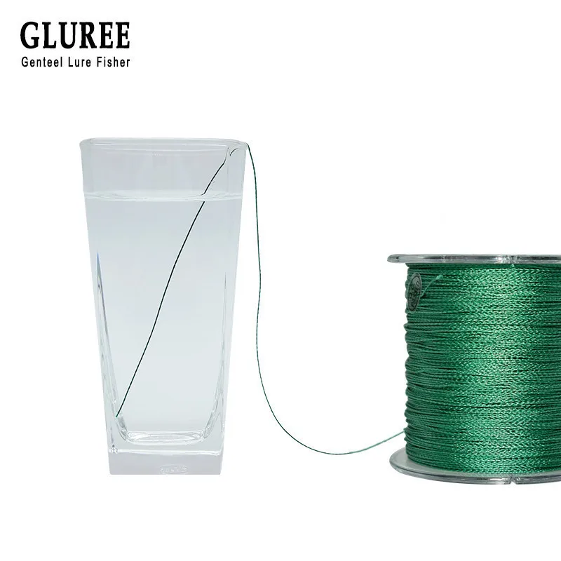 GLUREE 300 м/328 ярдов 4 подставки PE Line плетеная леска 100% многонитевая рыболовная супер