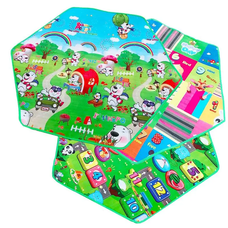 

Hexagonal Carpet Tent Accessory Crawling Mat Round Mat Carpet Game Mat For Climbing Folded Well And Easy To Store