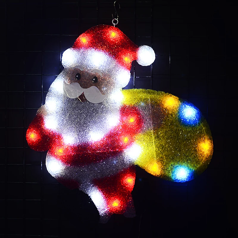 

24V EVA Santa clause motif lights - 20.9 in. Tall navidad hanging LED decorative lights christmas party lights outdoor
