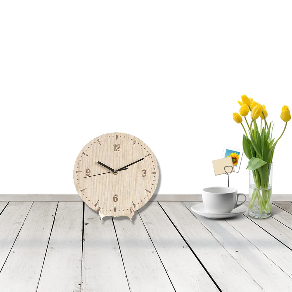 Европейские креативные ретро настенные часы гостиной круглые Имитация древесины настенные часы спальни небольшие часы