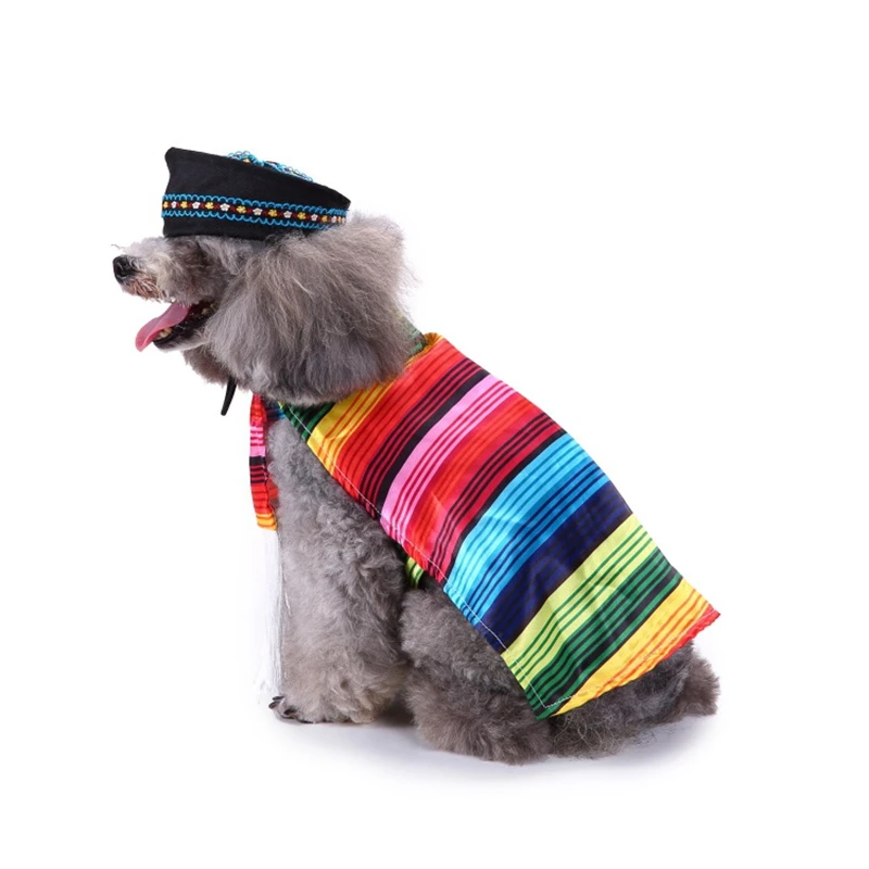 Практичный костюм для домашних животных, мексиканская Рождественская одежда, креативная забавная Одежда для собак
