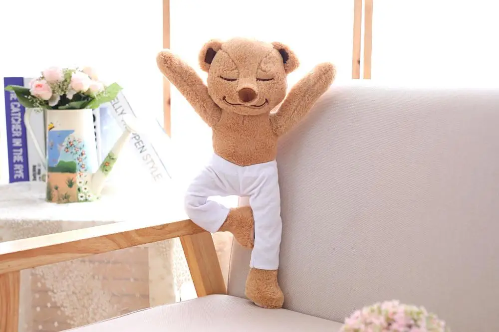 Humor Ted Yoga Bear с суставами мягкие плюшевые игрушки и подарки для мальчиков девочек