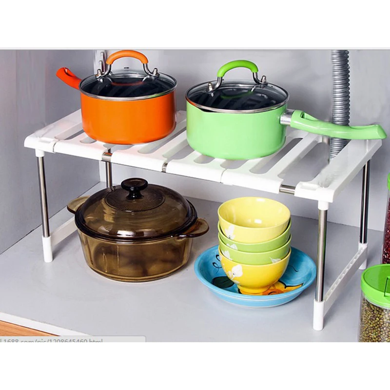 

Adjustable 2 Tiers Spicy Shelf Kitchen Spice Organizer Space Saving Storage Rack