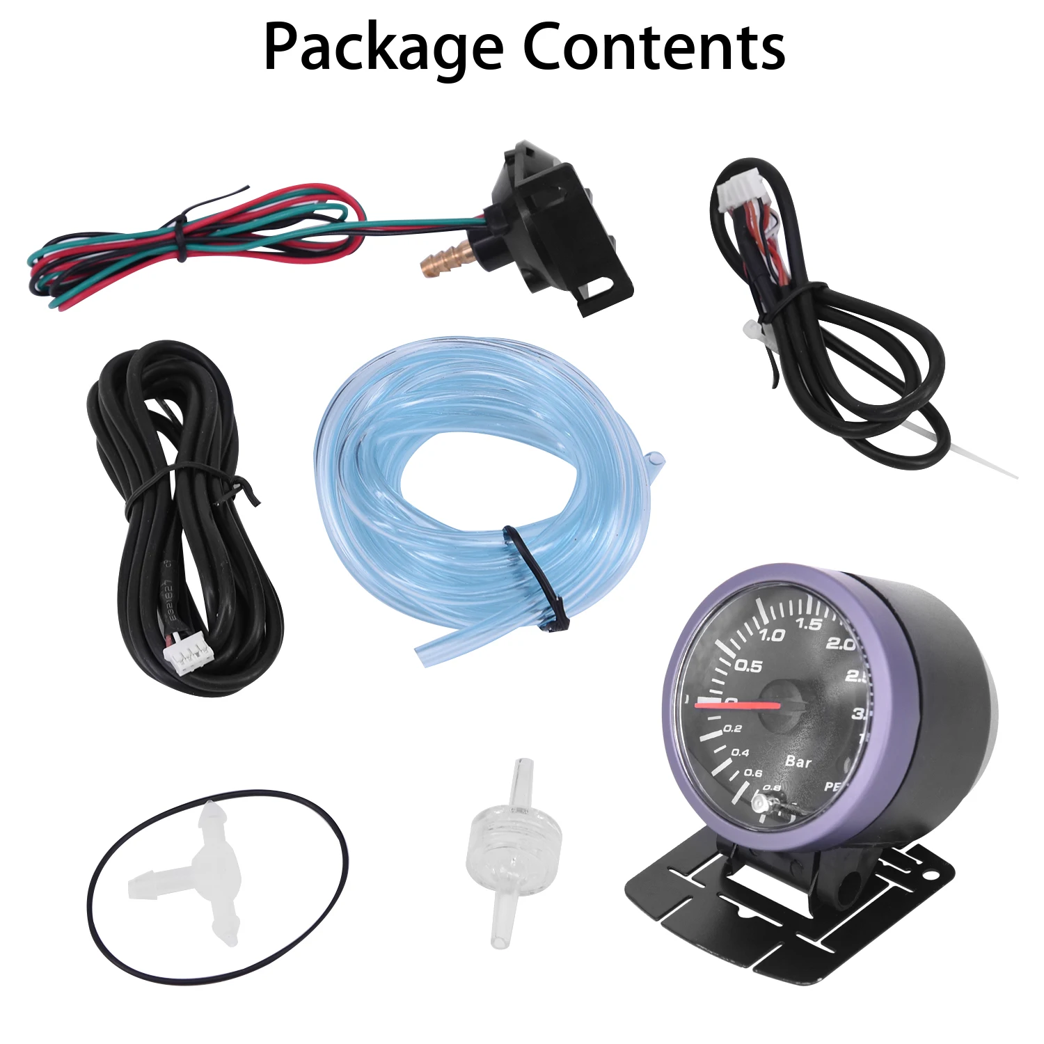 

2.5 '' Universal Turbo Petrol Car Led Turbo Boost Vacuum Press Gauge Bar Meter