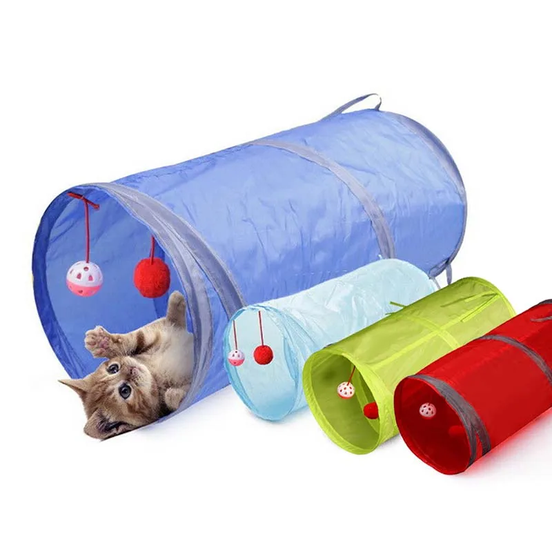 

2019 Funny Pet Combination Cat Tunnel Game Channel Collapsible Kitten Puppy Ferrets Rabbit Toys Play Dog Tunnel Tubes Play Toy