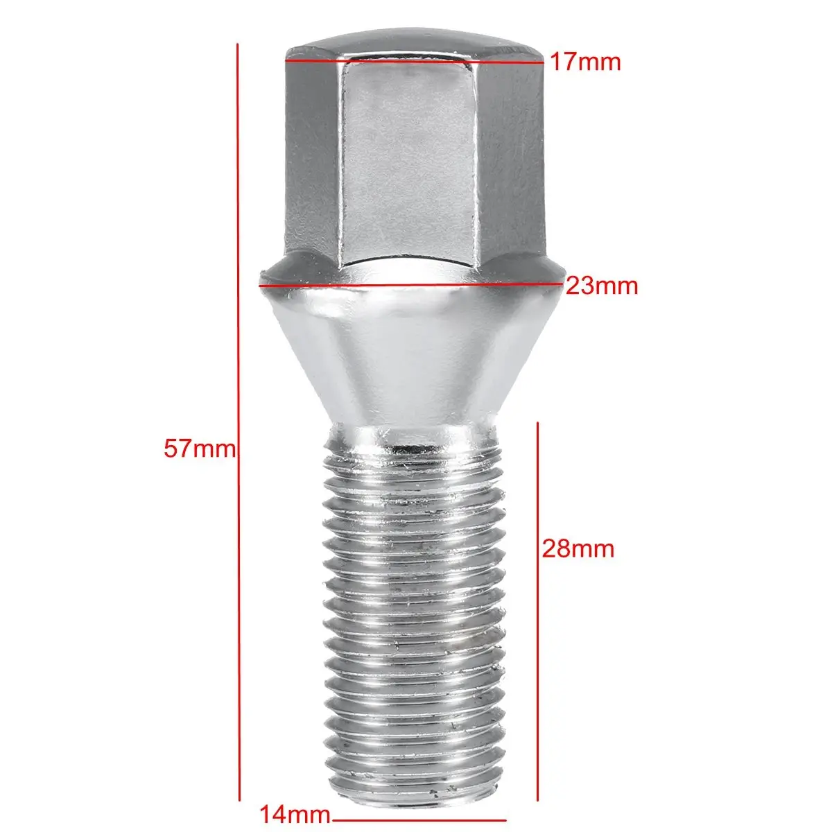 Buy 10x Wheel Nuts Bolts Alloy Silver For VW