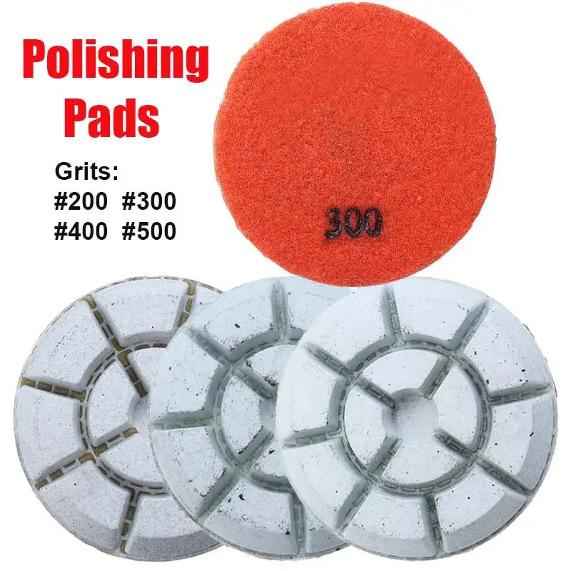 

4 inch 100mm Diamond Polishing Pads Strong Grinding Polishing Pad For Granite Marble Concrete Floor Sanding Disc For Polisher