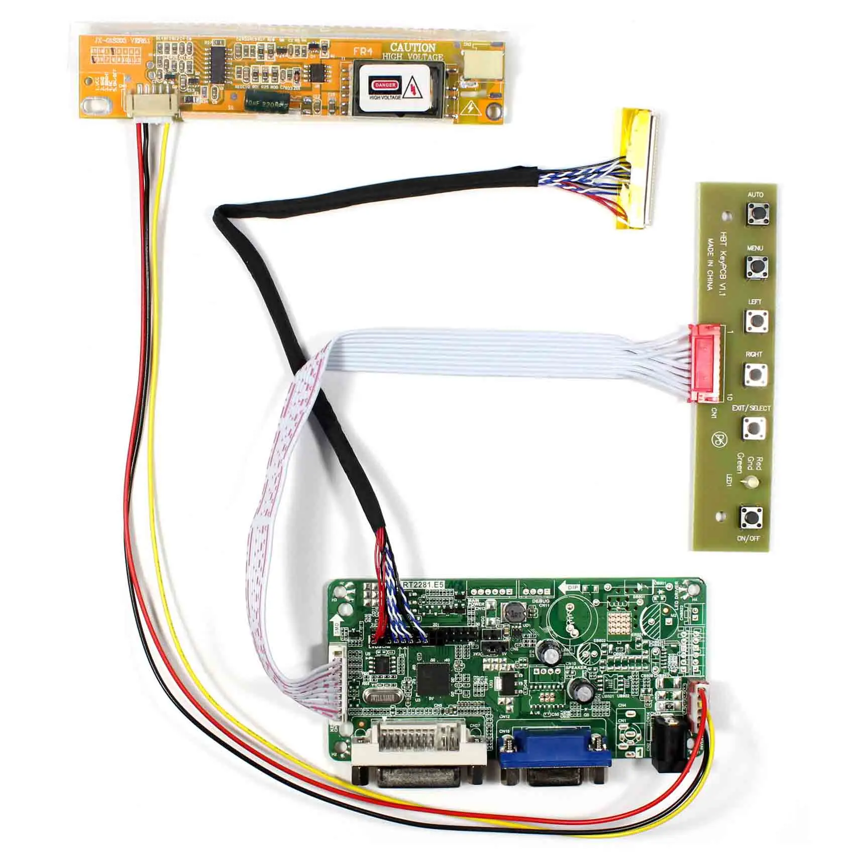 

For 15.4" B154EW02 B154EW06 B154EW04 B154EW08 LTN154W1-L01 30Pin CCFL Backlight 1280x800 DVI VGA LCD Controller Board