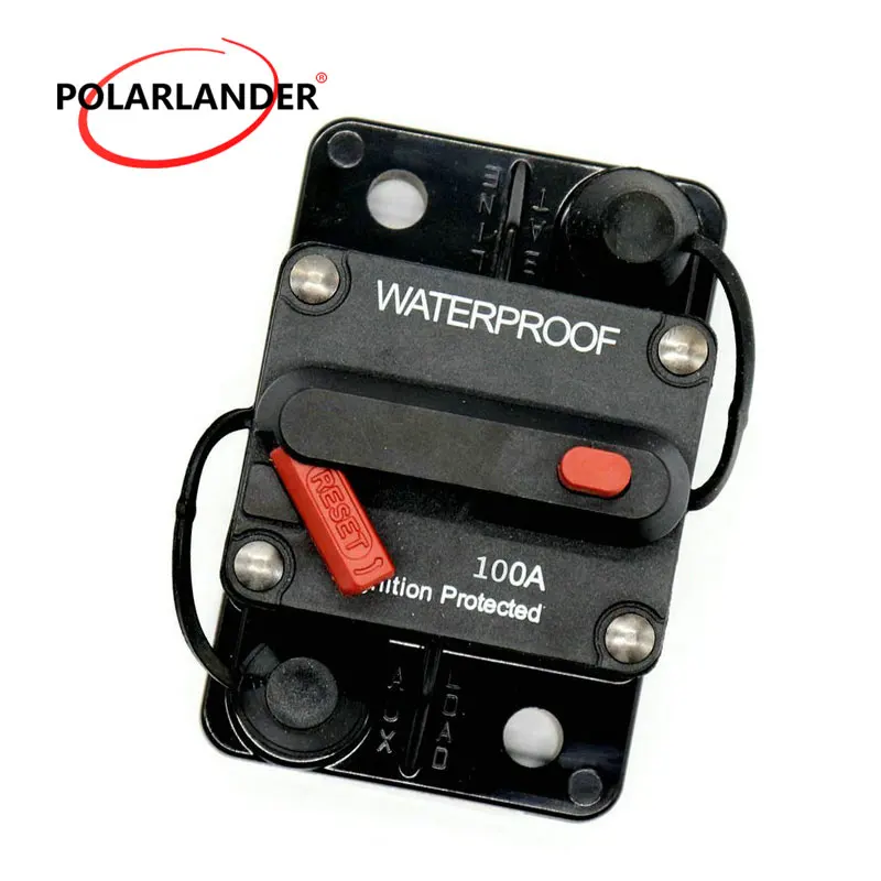 

For Marine Boat RV Electric Protection Circuit Breaker Reset Fuse Inverter 100A Adapter Fuse Protector Holder Waterproof Switch